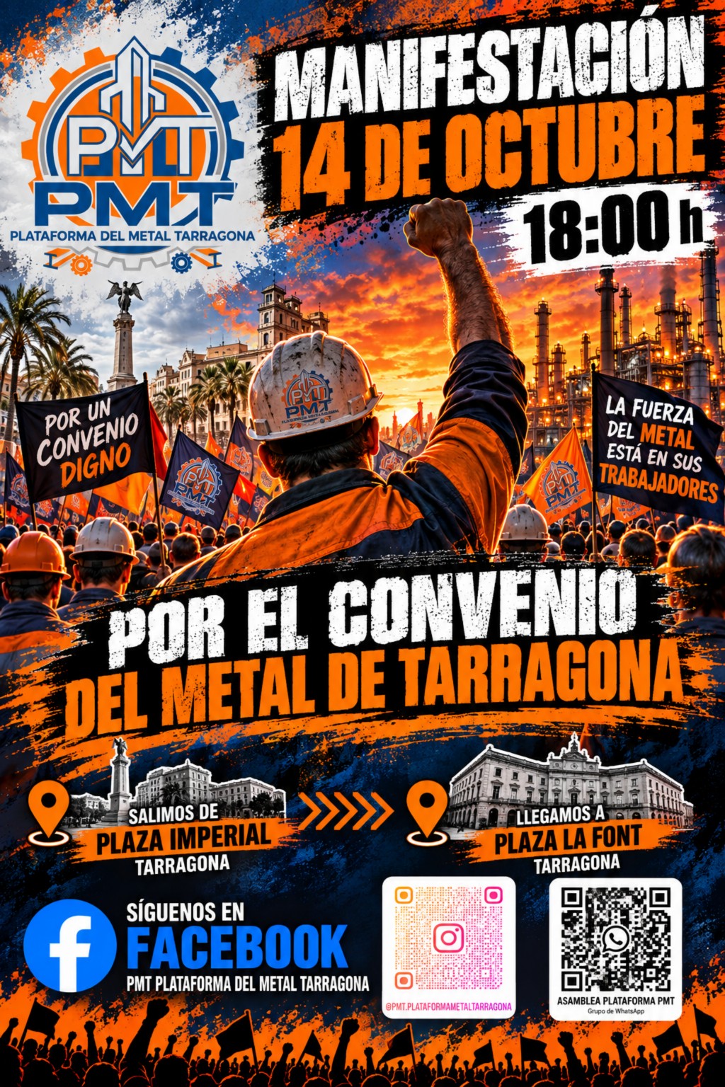 Cartel de la manifestación PMT del 14 de octubre